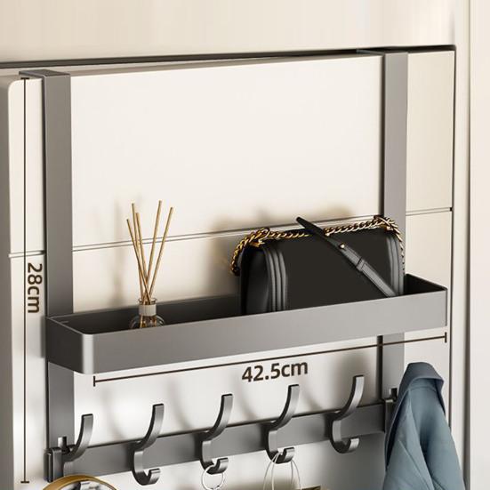 Дверная полка, двухслойная конструкция, прочная несущая способность, простая установка, многоцелевой крючок для вешалки