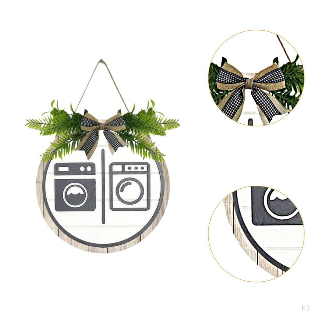 Декор для прачечной Знак стиральной машины Универсальная деревянная настенная работа ручной работы