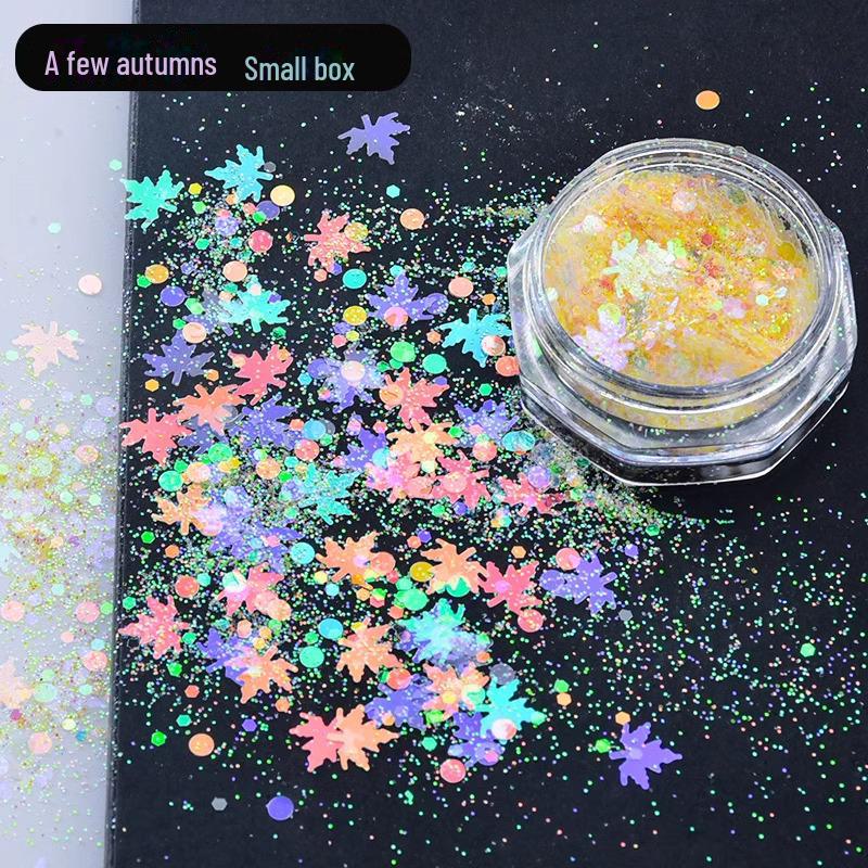 Dreamy Summer Glitter Mix: Hexagonal Sequins, Laser, and Fine Glitter In DIY Hemp Material.