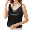 Camisole Top V-neck Sleeveless Colorfast Breathable Anti-pilling Workwear Polyester Women's Solid