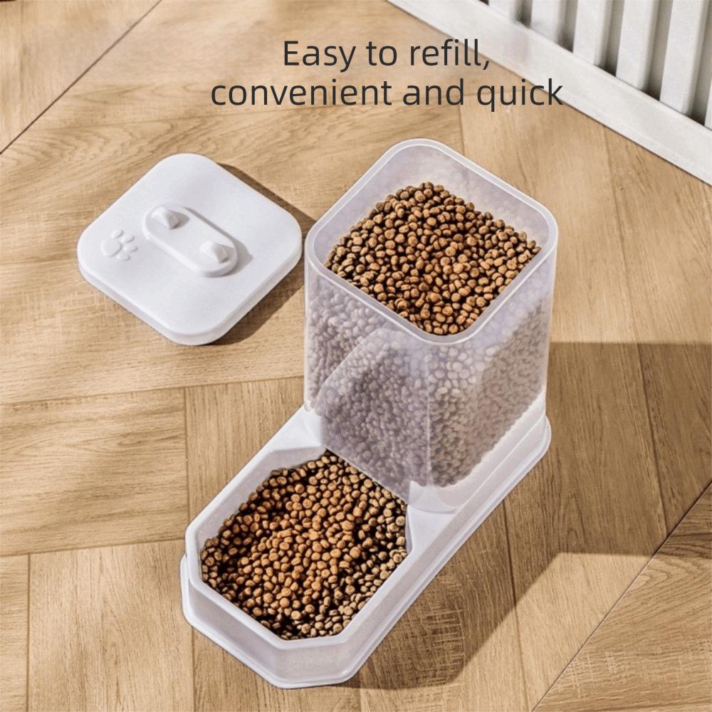 Transparent Dog Water Dispenser Detachable Cat Water Food Bowl Multi-Pet Household