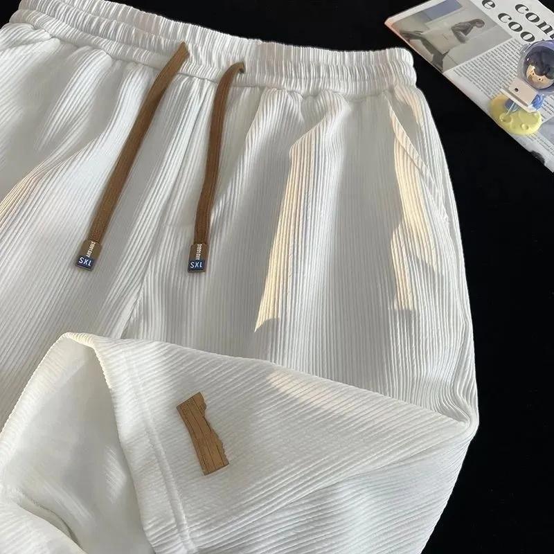 Летние свободные шорты Ice Silk Plus Size для спорта и отдыха, женские брюки с высокой талией и застежкой на пять точек