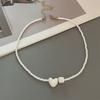 New Fashion Candy Color Choker Necklace for Women Girl Love Heart Square Geometric Short Necklace Seed Bead Neck Jewelry