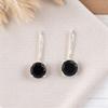 Black Onyx Gemstone 925 Sterling Silver Jewelry Handmade Earrings 0.92" For Gift EE-174-17