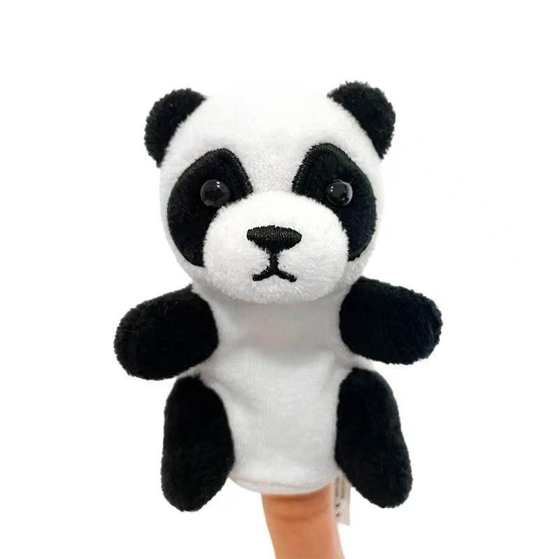 Cute Little Animal Puppy Rabbit Panda Finger Puppet Plush Toy Doll Parent-Child Interaction Hand Puppet Doll Doll