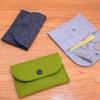 Мини-портативный однотонный фетровый держатель для кредитных карт, сумка для монет, кошелек, подарок