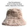 Women Casual Soft Faux Fur Sun Cap Bucket Hat Panama Hat Fisherman Cap