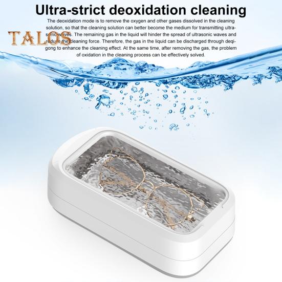 Ультразвуковая чистящая машина 49000 Гц Wave Deep Clean 640 мл Раковина из нержавеющей стали 4 режима Очки Ювелирные изделия Ежедневный очиститель предметов