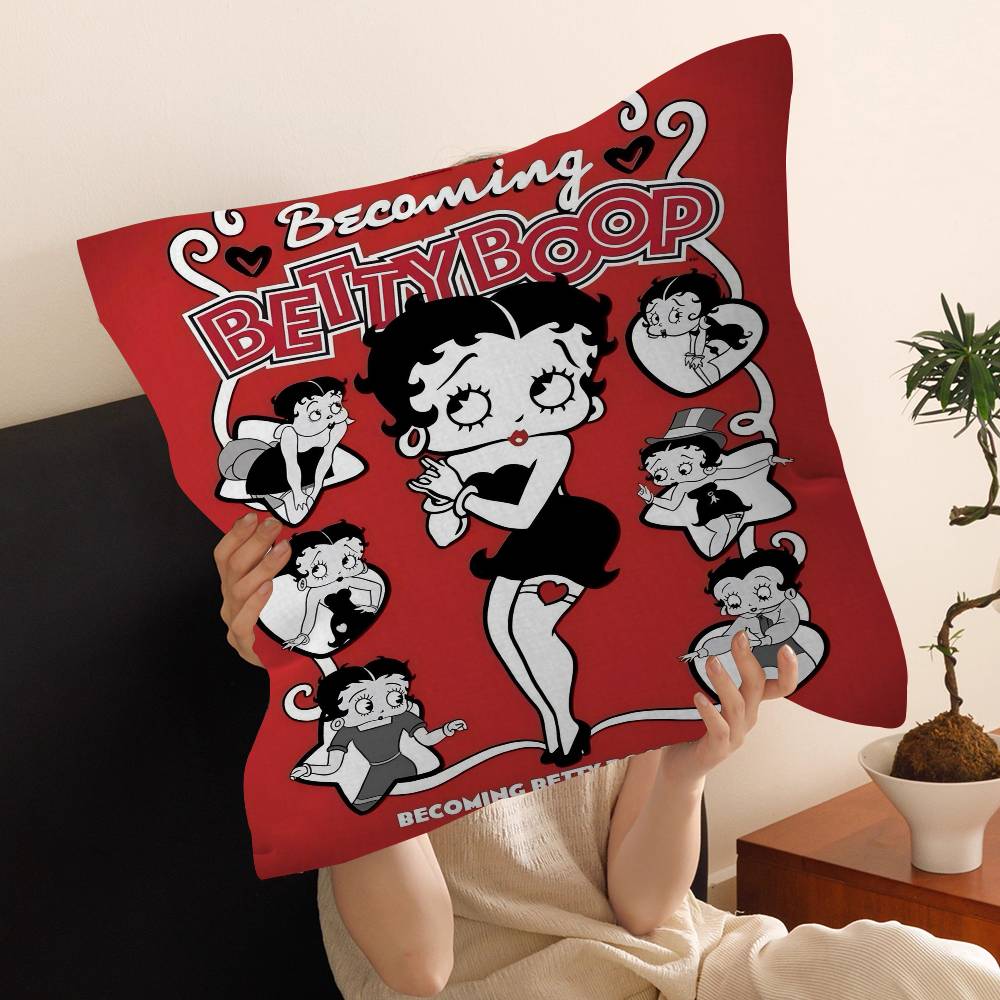 B-Betty-Cute B-Boop Anime Pillow Gift Home Office Decoration Pillow Bedroom Sofa Car Cushion Coverpillow Case