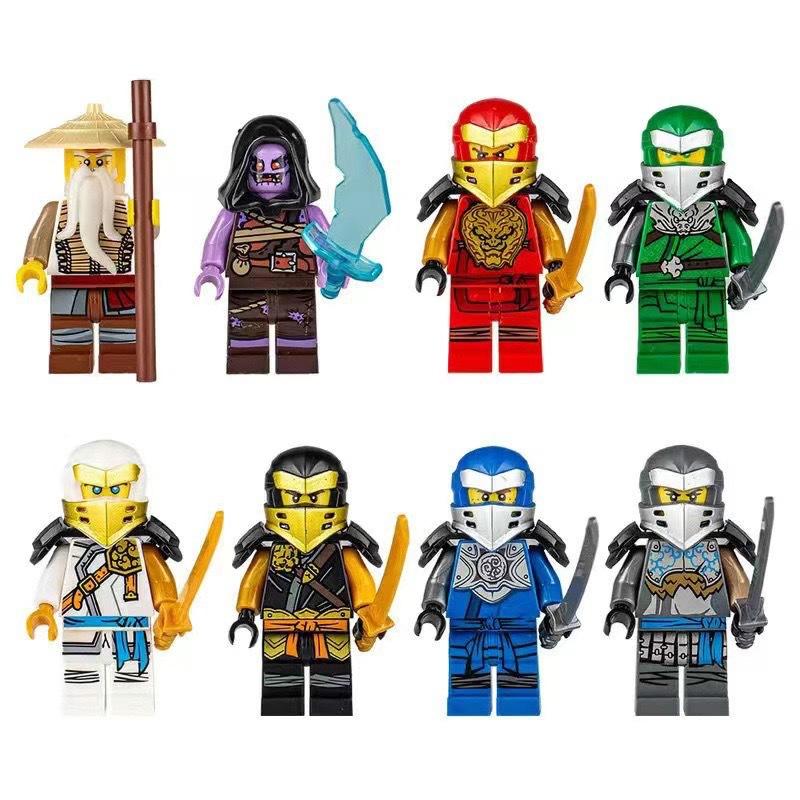 Ninja Motorcycle Building Blocks Set Lloyd Nya Compatible Lego Figures Cool Racing Bike Model Toy for Kids Educational Gift 6 Pack