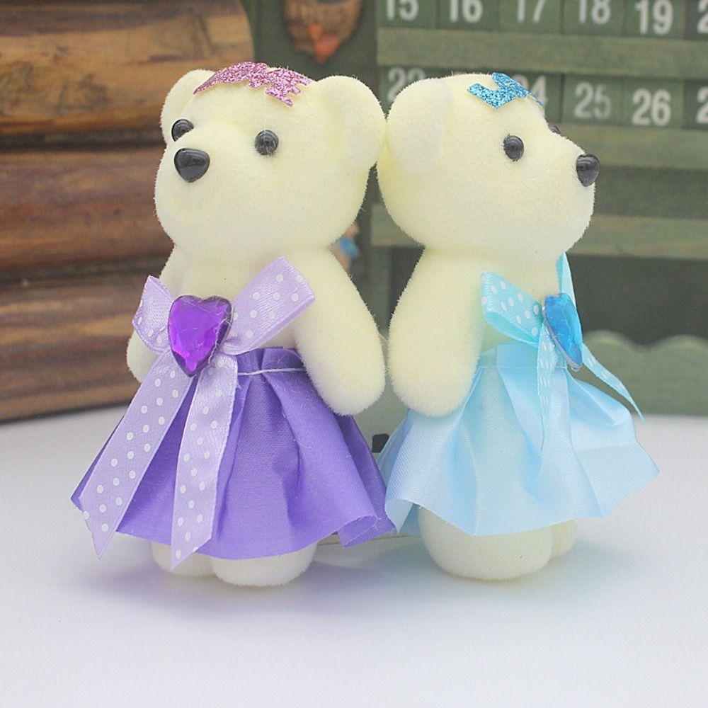 10pcs/set Plush Animal Bear Plush Foam Toys Foam Bear Cartoon Bouquet Doll Kids/Children Toys