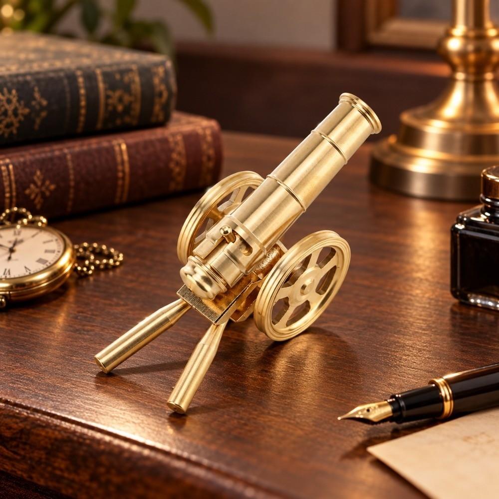1pcs Hand Polished Desktop artillery figurine Decoration Tabletop Decor