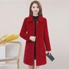 Imitation Lambskin Mid-Length Winter Coat for Women, 2022 Korean Style, Large Sizes Available