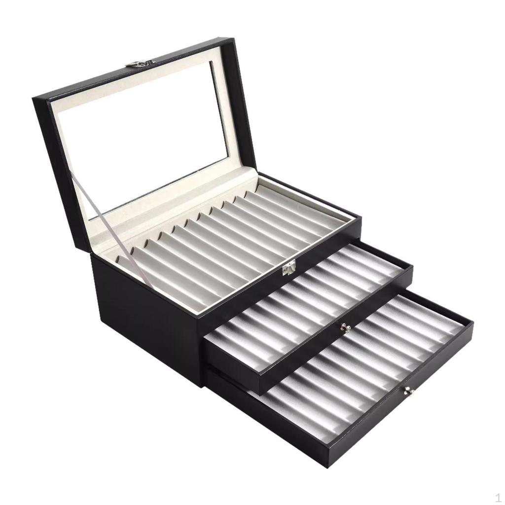 Pen Display Box Jewelry Organizer Multifunctional Portable Collector Case Collection