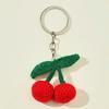 Sweet Cute Knitted Keyring Fruit Crochet Keyring Creative Cherry Keychain  DIY Jewelry