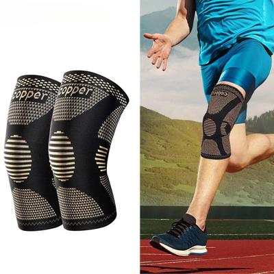1 пара унисекс-компрессионных наколенников с медным наполнителем для бега и артрита - 1 шт., разные размеры