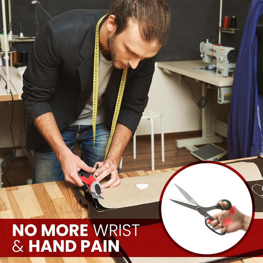 Аккумуляторные электрические ножницы 4 В 2000 мАч, перезаряжаемый резак с блокировкой безопасности 240 об/мин для картона, кожи, бумаги, войлока