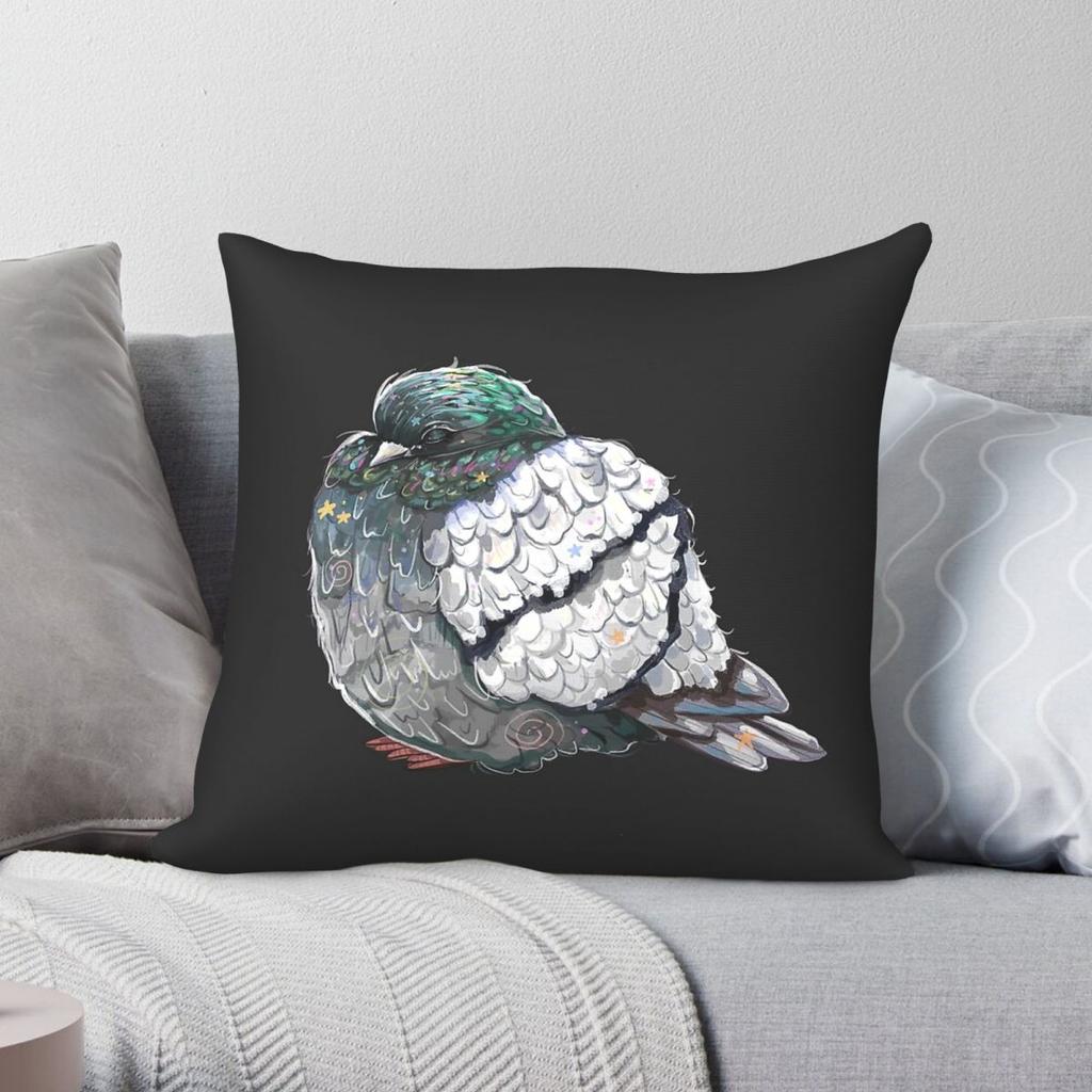 Pigeon Sleeping Square Pillowcase Polyester Linen Velvet Creative Zip Decor Throw Pillow Case Home Cushion Case Wholesale 45x45