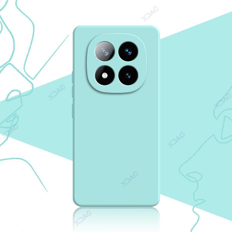 Чехлы для телефонов Redmi Note 14 Pro Plus 5G Мягкий квадратный жидкий силиконовый чехол-накладка RedmiNote14ProPlus Anti-fall Coque Bag