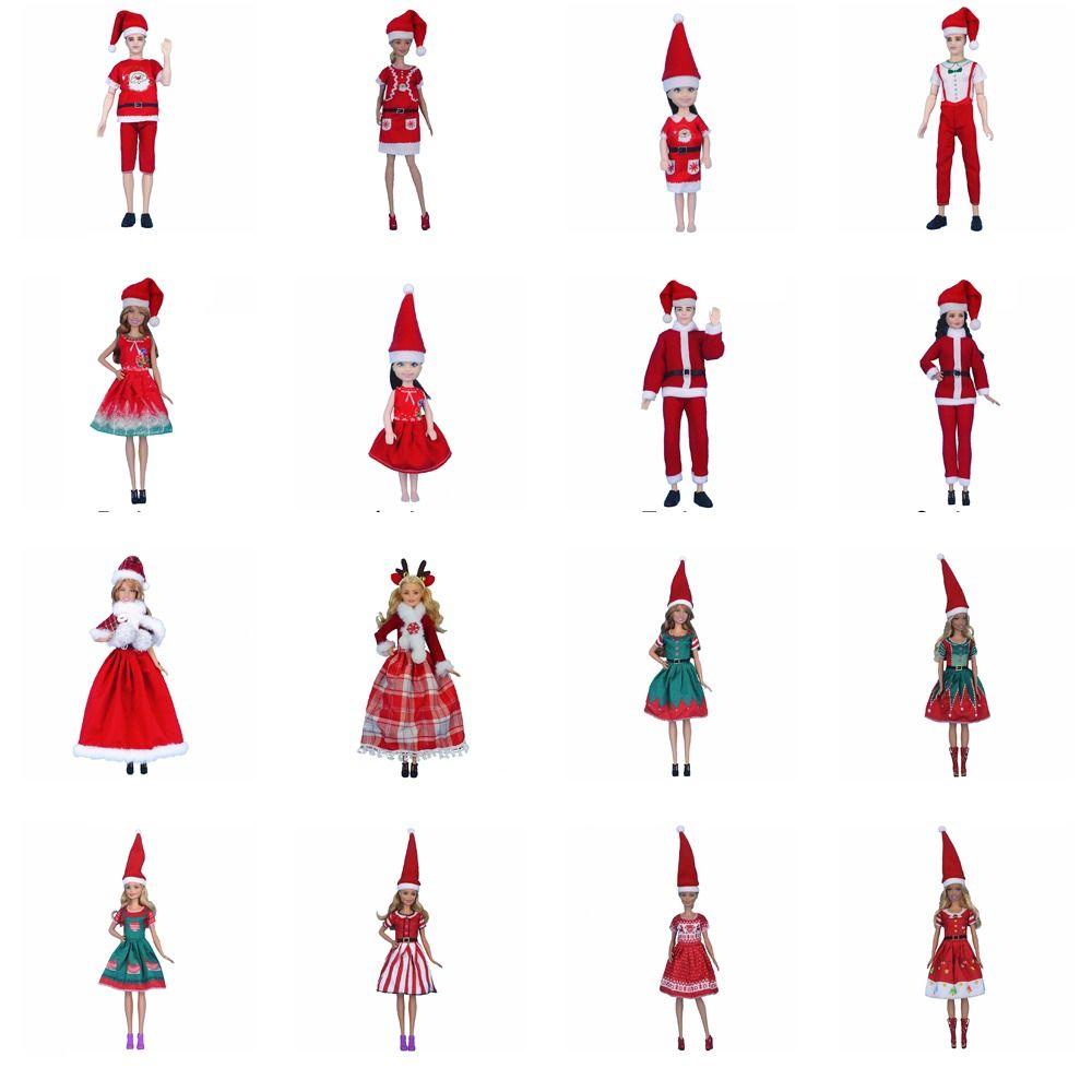 11,8 дюйма 11,8 дюйма Одежда для кукол 30 см Серия Рождественских эльфов Платье для кук Рождественское Милое Красивое Рождественское платье для кукол