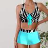 Women's Swimwear Tankini 2 Piece Swimsuit Red Stripes Print Vacation Bathing Suits