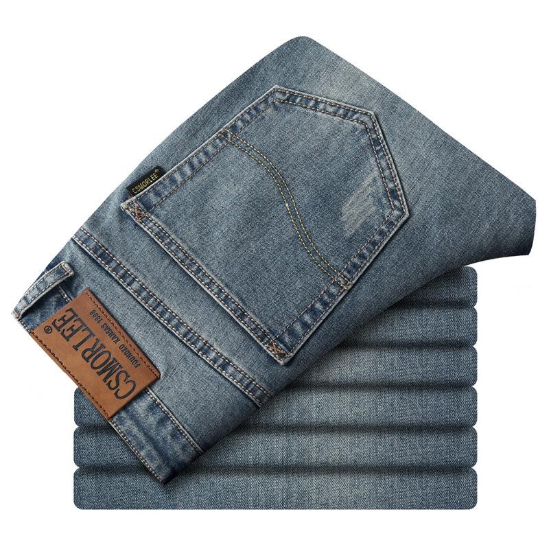 Джинсы мужские легкие роскошные джинсы мужские брюки прямые узкие джинсы обработка сто брюк