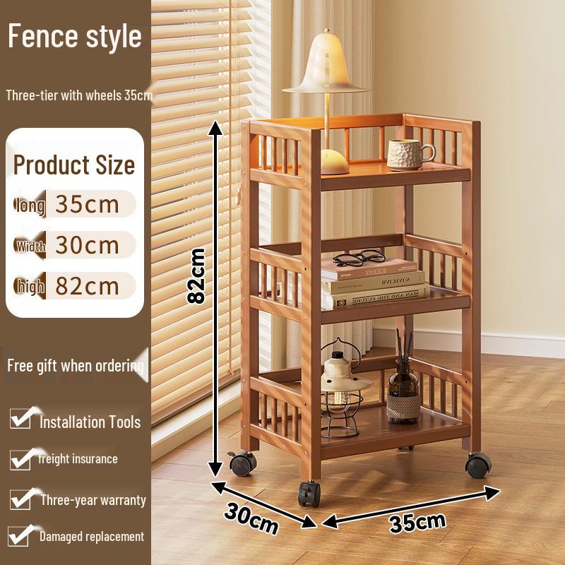 Многоярусная мобильная стойка для хранения: Напольная, многофункциональная тележка для гостиной и предметов домашнего обихода.