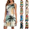 Женские повседневные модные пляжные платья-майки с принтом