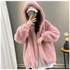 2024 Spring/Fall Women's Double-Sided Plush Fleece Coat with Hood