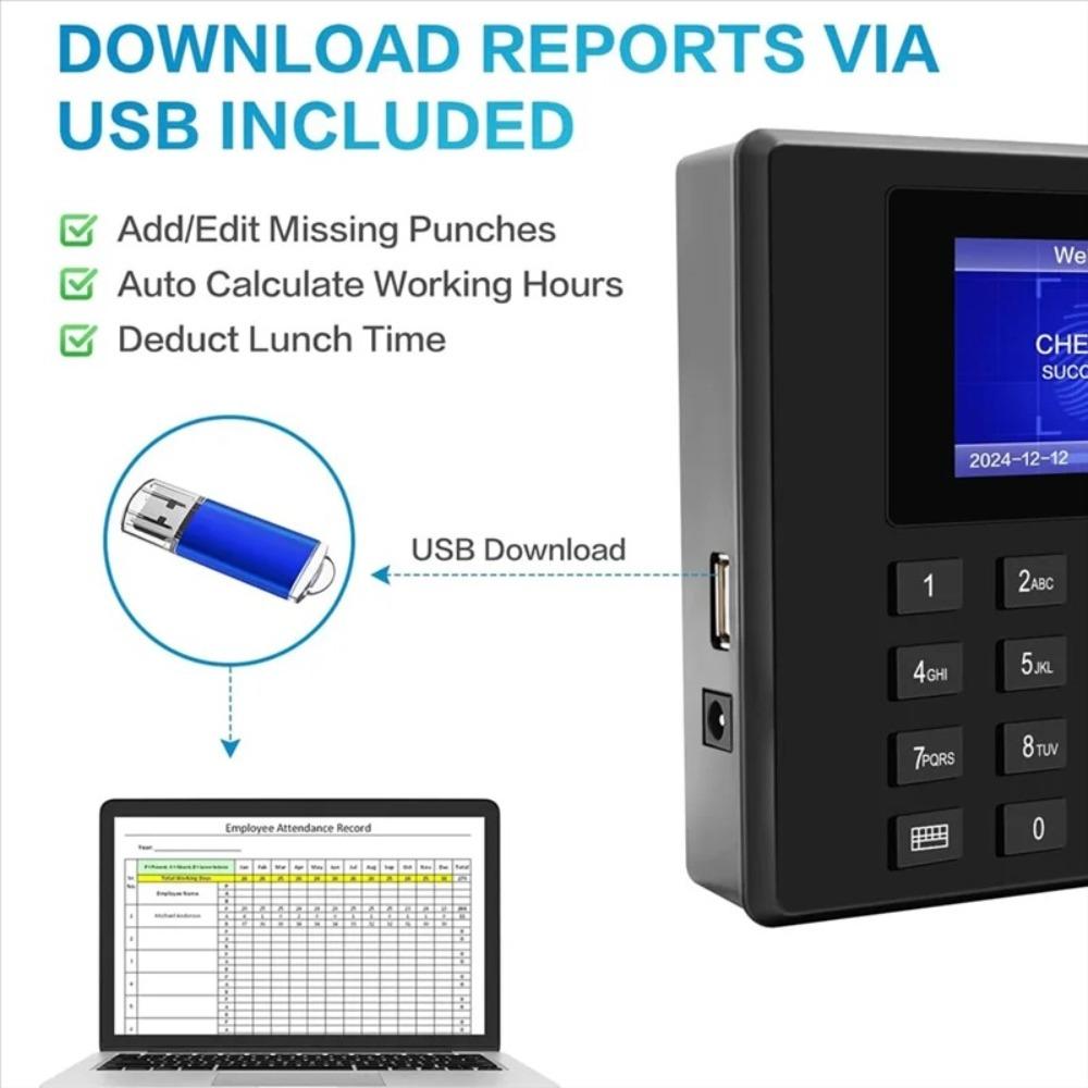Multifunctional Fingerprint Attendance Machine Employees Exit Data Recorder Company