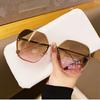 Women's Sunglasses Frameless Trimming Sunglasses Female Online Influencer Uv Protection Glasses Trendy Women