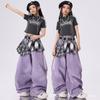 Girls Hip Hop Dance Outfit Kids Jazz Performance Top Pants Set Street Style Stage Wear