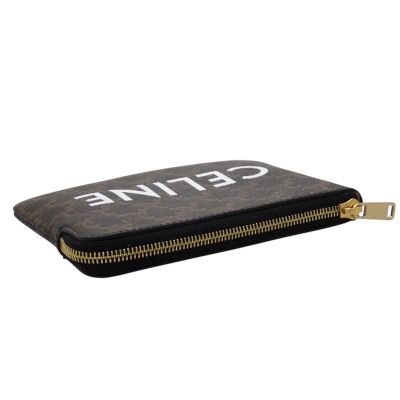 CELINE  10C662CA2.38NO Coin case black Polyurethane mens