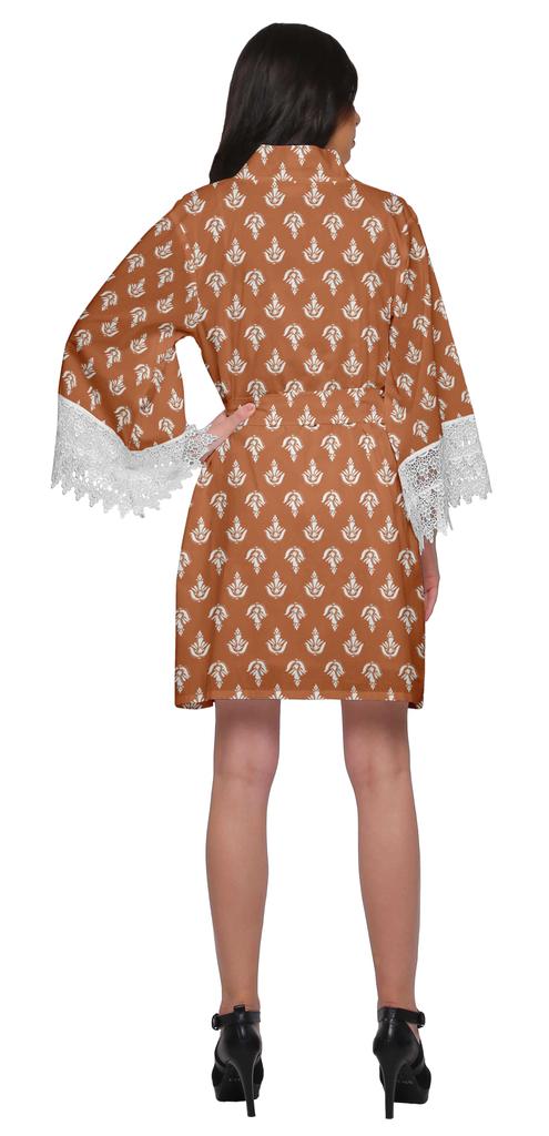 Moomaya Невеста Готовится Рубашка Хлопок Короткие Халаты Для Женщин Банный Халат