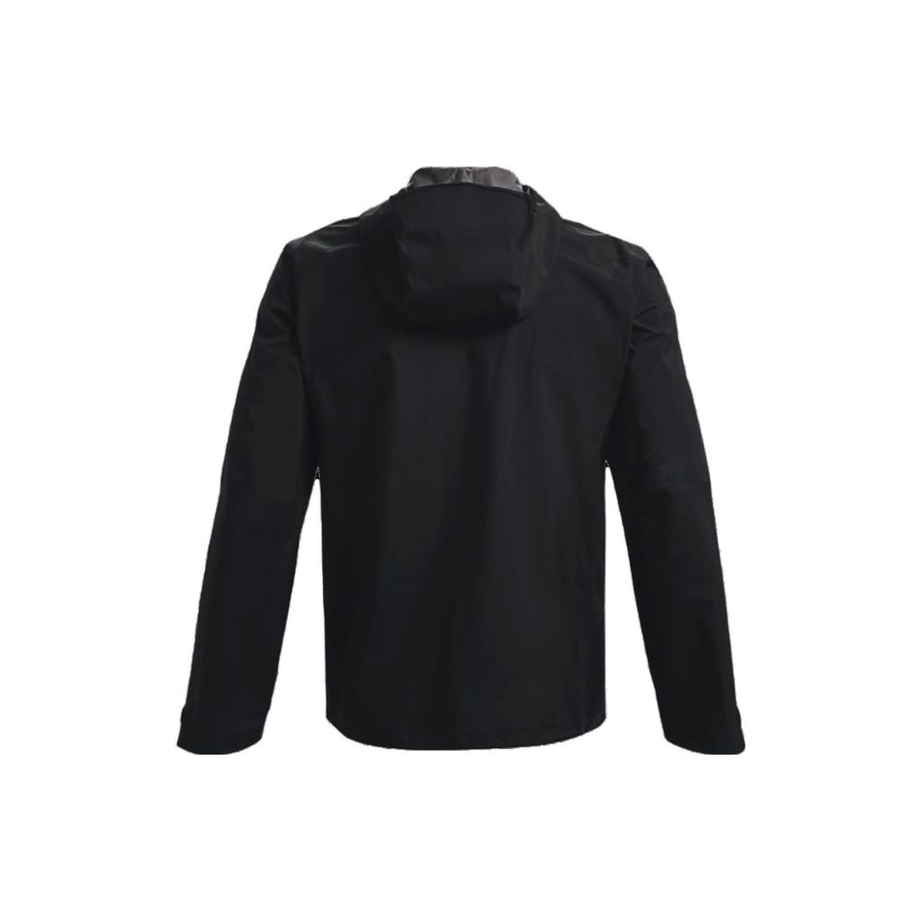 Under Armour GORE-TEX Paclite Logo Print Zip-Up Hooded Jacket Men Jackets Black 1369994-001