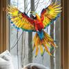 Window Hanging Birds Decoration Acrylic Kingfisher Eagle Suncatcher Stained Glass Window Panel Ornament for Home Wall Garden Decor
