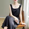 Summer French Inner Waist Waist Vest Suspender Skirt Acetate Satin High-end Square Collar Satin Dress for Women