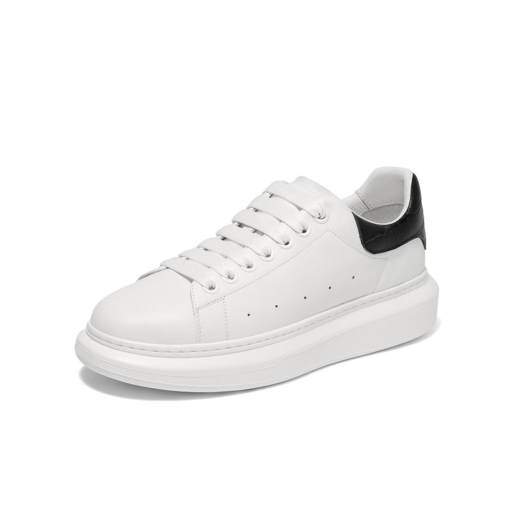 McQueen Little White Shoes Men's and Women's Summer New Leather Platform Leather Little White Shoes Men's Casual Sports Shoes Men's