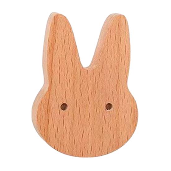 Wooden Wall Hook Lightweight Adhesive Hook with Natural Wood Grain Design Hook for Items Kids Schoolbags Hats