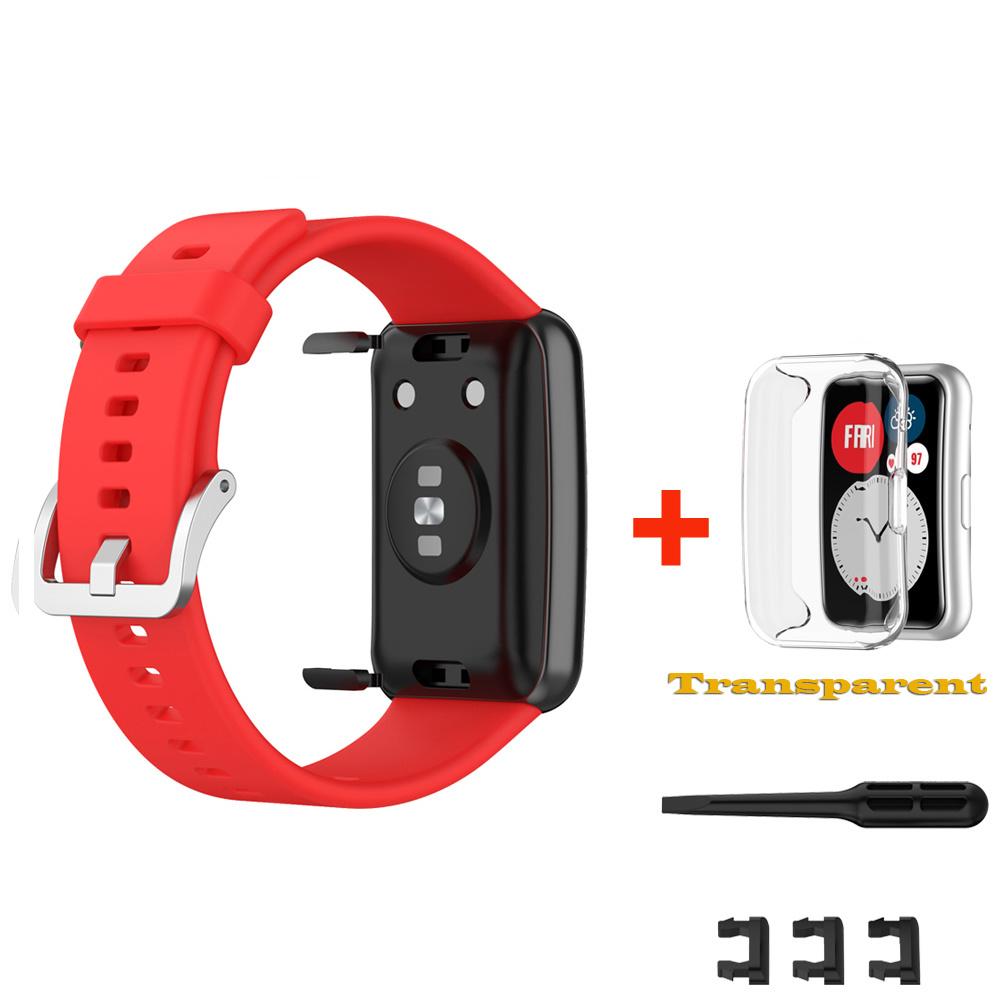 Ремешки для часов Huawei Watch Fit Strap Силиконовый сменный ремешок для Huawei Watch Fit новый ремешок Correa Bracelet