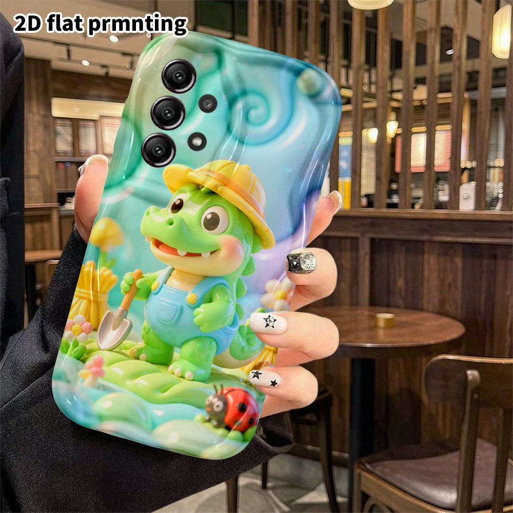 Phone Case: 2D flat, suitable for Samsung Galaxy A34 A35 M05 M06 S20 S22 S21 FE Plus 5G protective cases, little farming crocodile, perfect Christmas