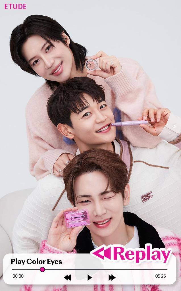 ETUDE Палетка теней для век Play Color Eyes Mini Legendary Cherry глиттер шиммер матовый [Etude Official] / 4 цвета