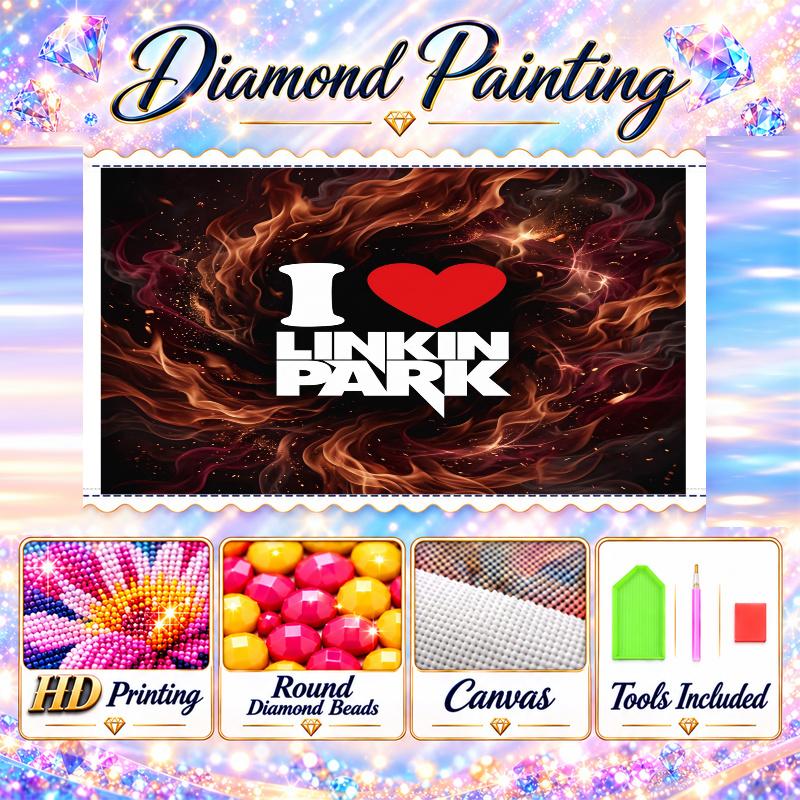 Linkin Park Diamond Painting Kit 5D Full Drill DIY Diamond Mosaic Wall Art Home Decor