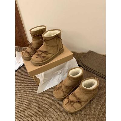 Женские мягкие эластичные холодные теплые утепленные сноубутсы на толстой подошве с увеличением высоты, нескользящие, износостойкие, уличные, для отдыха, спортивные хлопковые ботинки