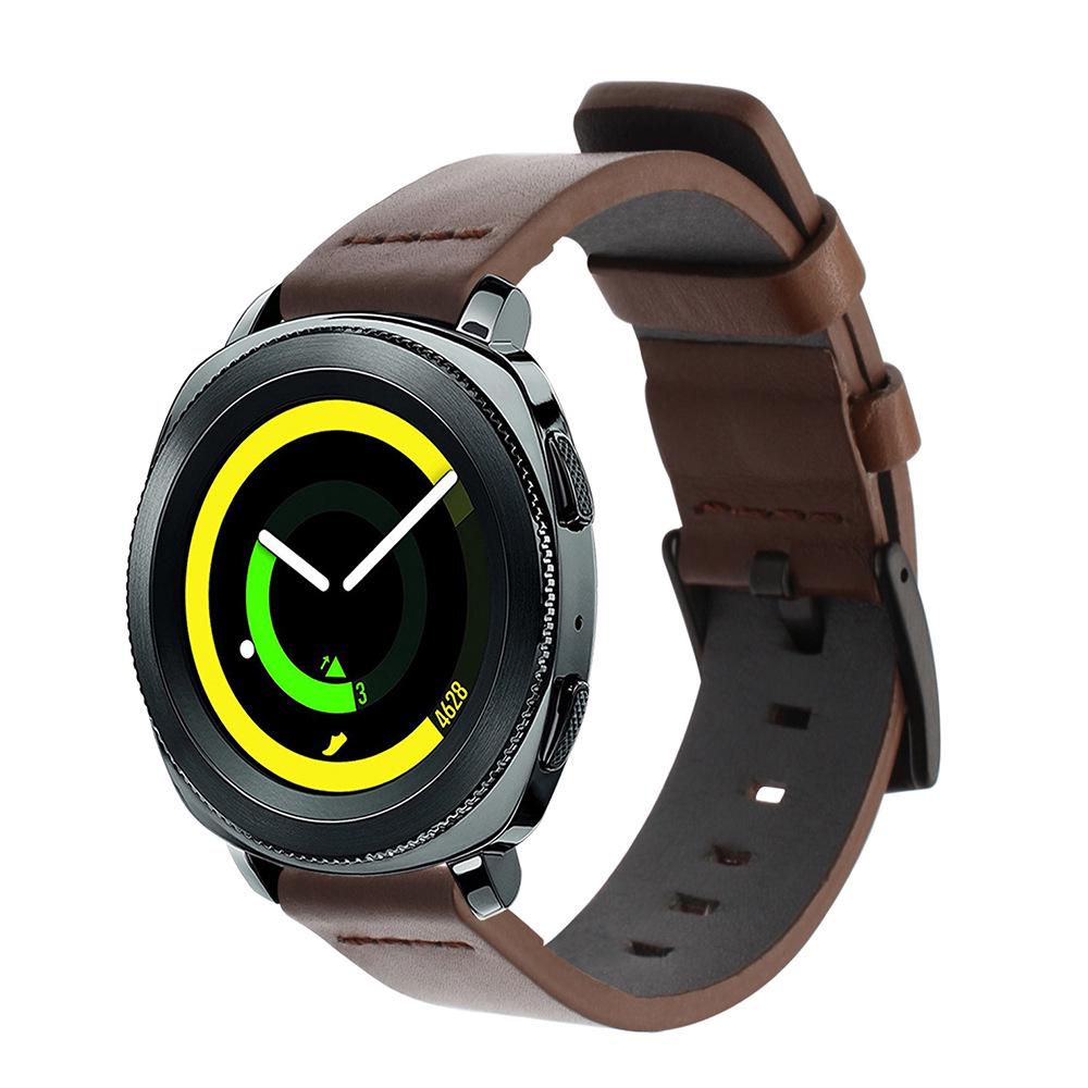 Ремешок для часов из натуральной кожи, универсальный, для Samsung Gear S3/S2, Huawei и др.. Доступно в 20 мм/22 мм, 4 размера