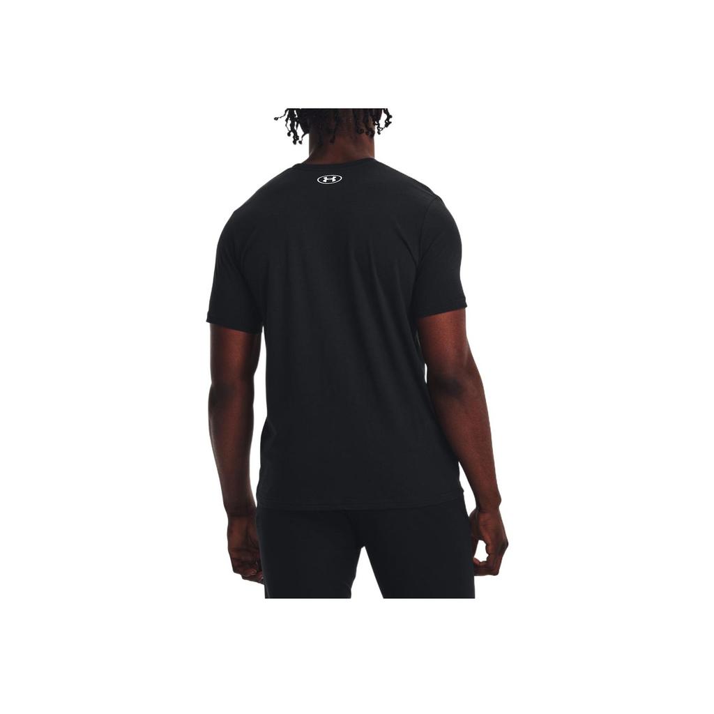 Under Armour Повседневная спортивная футболка с большим логотипом, мужские топы, черная 1370862-001