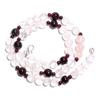 Natural Rose Quartz Garnet Gemstone Mix Shape Smooth Beads Necklace 17" UB-4789 UB-4789