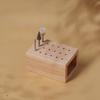 1pc Premium Wooden Nail Drill Bit Holder 18-Hole Organizer for Manicure & Pedicure Tools Durable Wood Storage Box for Nail Art Supplies