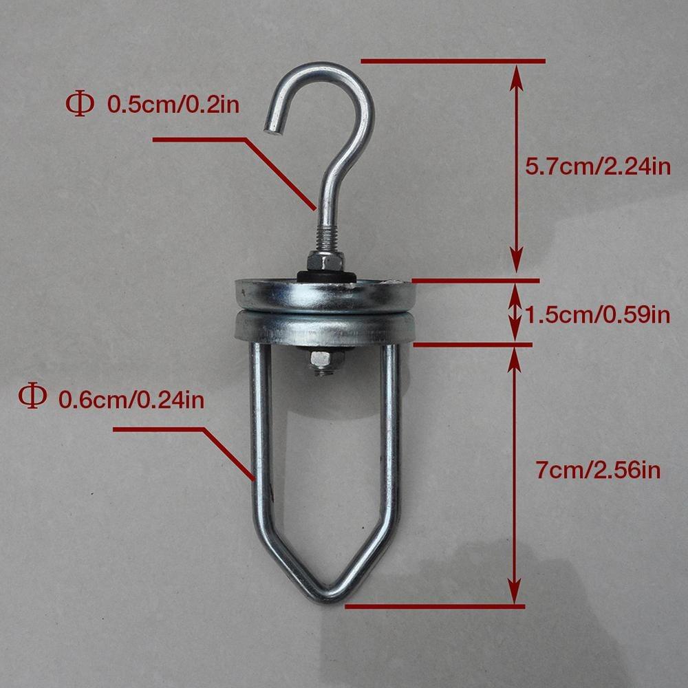 Durable Rustproof Rotating Spinner Hooks Adjustable Steel Material Swivel Hooks Multi-Purpose Heavy Duty Hooks