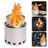 Stainless Steel Mini Desktop Firepit Outdoor Backyard Patio Picnic Wood Burning Fireplace Heavy Duty Smokeless Camping Stove Burner